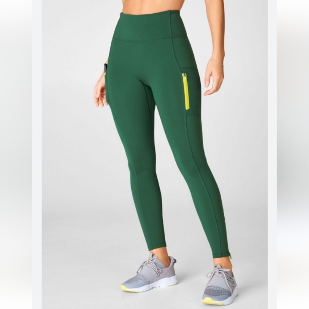 Fabletics Green Trinity Motion365 Hw Utility Legg… - image 1